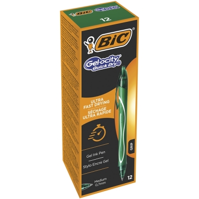 Roller cu gel Gel-ocity Quick Dry verde Bic