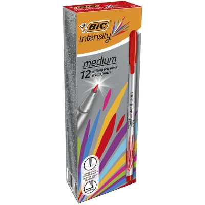 Fineliner Intensity Mediu rosu Bic