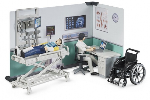 Set de joaca Camera de spital cu pacient Bruder 