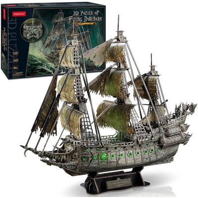 Puzzle 3d cu LED, Flying Dutchman, 360 piese, CubicFun 