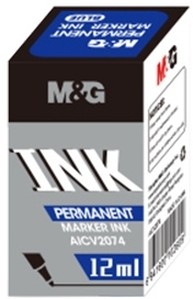 Rezerva cerneala pentru marker permanent 708, albastru, 12ml M&G