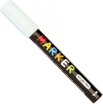 Marker cu vopsea acrilica, varf rotund, 2mm, verde deschis, M&G