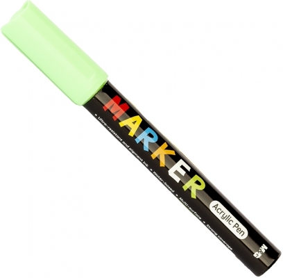 Marker cu vopsea acrilica, varf rotund, 2mm, verde Lucifer, M&G