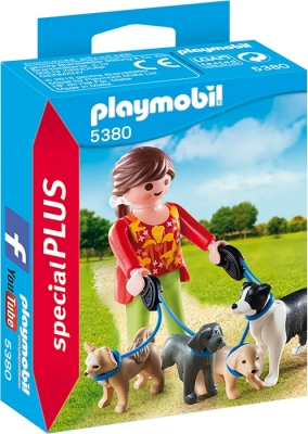 Femeia cu catelusi la plimbare Special Plus Playmobil