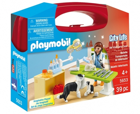 Set portabil In Vizita la Veterinar Carry Case Playmobil