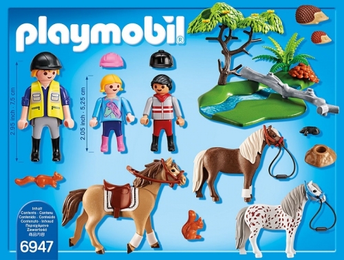 Plimbare la tara cu calutii Pony Farm Playmobil