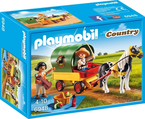 Trasura Cu Ponei si Picnic Pony Farm Playmobil