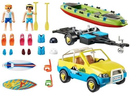 Masina de plaja cu canoe Playmobil 