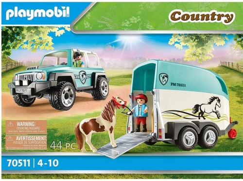 Playmobil - Masina Cu Remorca Pentru Ponei