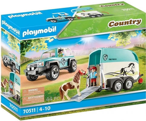 Playmobil - Masina Cu Remorca Pentru Ponei