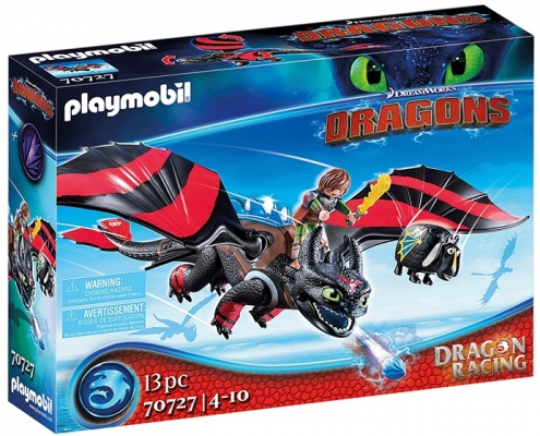 Cursa dragonilor Hiccup si Toothless Playmobil 