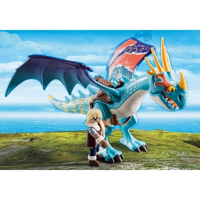 Cursa dragonilor Astrid si Stormfly Playmobil 