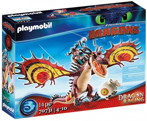 Cursa dragonilor Snotlout si Hookfang Playmobil 