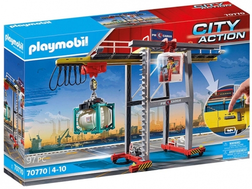 Macara de marfa cu container Playmobil 