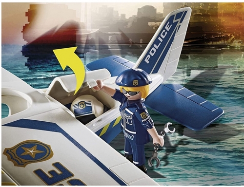 Playmobil - Hidroavionul Politiei Si Hot Cu Barca