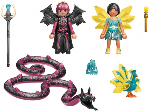 Cristal Fairy si Bat Fairy cu animalul de suflet Playmobil 