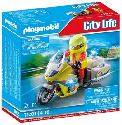 Motocicleta Galbena Cu Lumin, Playmobil 