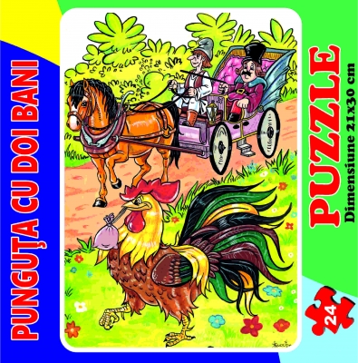 Puzzle 24 de piese - Punguta cu doi bani