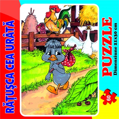 Puzzle 60 de piese - Ratusca cea urata