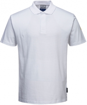 Tricou polo ESD antistatic, alb, regular, Portwest