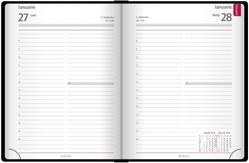 Agenda Herlitz datata 2025, A5, 352 pagini, Premium Deluxe Fiorano, culoare bej