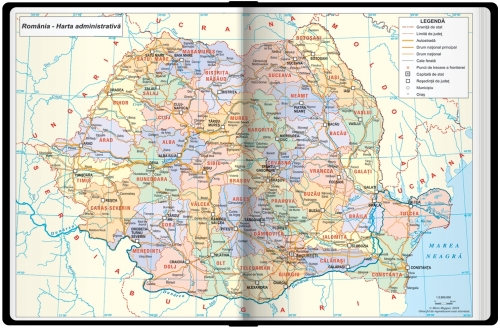 Agenda Herlitz datata zilnic 2025, A5, 352 pagini, Motiv Fjords