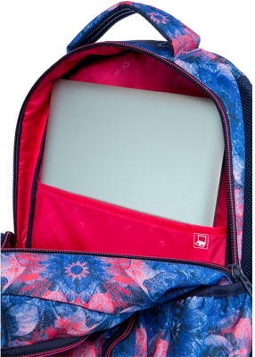 Rucsac Basic Plus, 2 compartimente, compartiment pentru laptop, Pink Magnolia, CoolPack