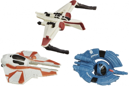 SET 3 FIGURINE MICROMACHINES EPISODUL VII CLONE FIGHTER HASBRO