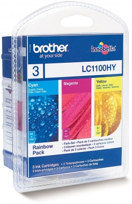 Multipack Cmy Lc1100Hyrbwbp Original Brother Mfc-6490Cw