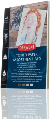 Bloc de desen Professional, A5, 20 coli, 120 gsm, pentru schite si desen, 4 culori deschise, Derwent