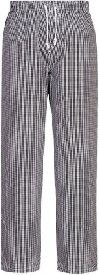 Pantaloni bucatar Bromley, Negru Sah, Regular, Portwest 