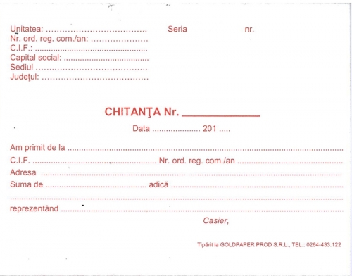 Chitantier A6 2 exemplare 100 file