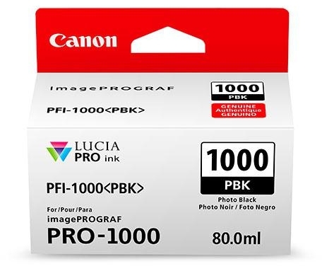 Cartus Photo Black Pfi-1000Pbk 80Ml Original Canon Imageprograf Pro-1000