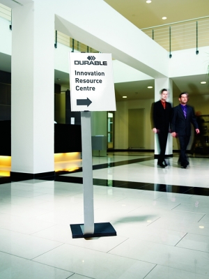 Stand cu panou de informatii Info Sign, A3, argintiu Durable