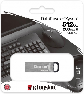 Memorie USB Flash Drive Kingston, 512GB, DTKN METALIC