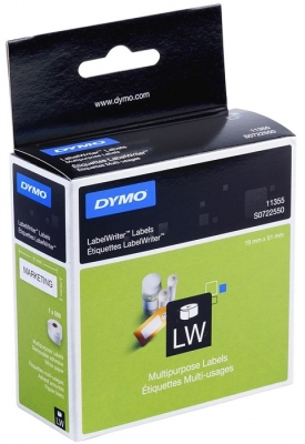 Eticheta 19 x 51 mm alba repozitionabila pentru Label Writer Dymo