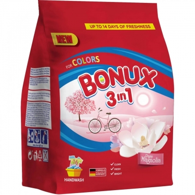 Detergent rufe manual, punga 900 gr, 3 in 1, Magnolia Bonux