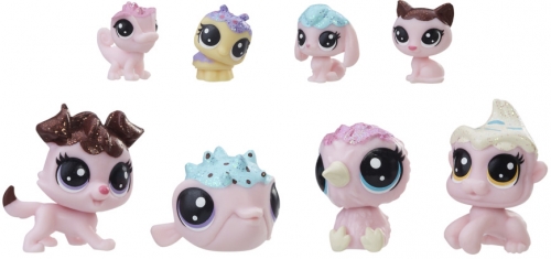 LPS COLECTIE SPECIALA CU 8 ANIMALUTE ROZ DESCHIS HASBRO