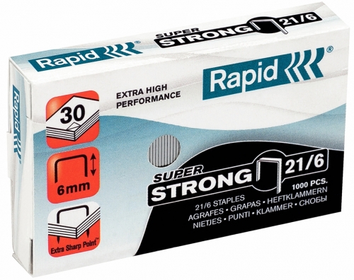 Capse 1000/set SuperStrong 21/6 Rapid