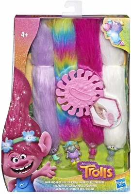 Figurina Trolls Bratari Sclipitoare Hair Huggers 4 buc/set Hasbro