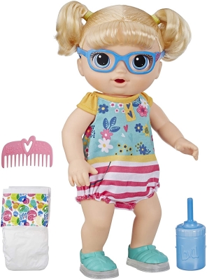 BEBELUS BLOND BABY ALIVE PASESTE SI PANTOFII VOR LUMINA HASBRO