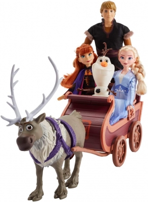 SET FROZEN2 CU SANIE SI PAPUSI HASBRO