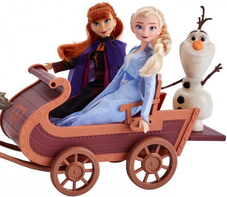 SET FROZEN2 CU SANIE SI PAPUSI HASBRO