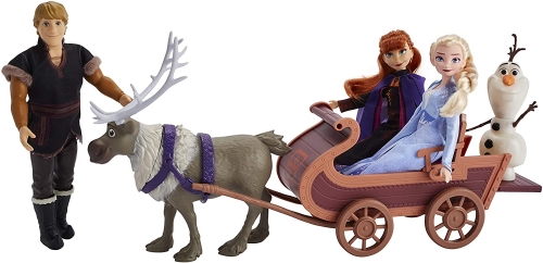 SET FROZEN2 CU SANIE SI PAPUSI HASBRO