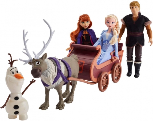 SET FROZEN2 CU SANIE SI PAPUSI HASBRO