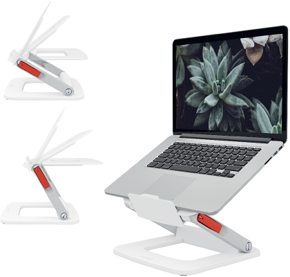 Suport ergonomic Ergo, pentru laptop, ajustabil, alb Leitz 