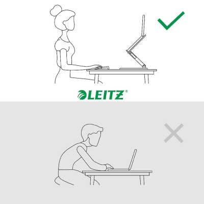 Suport ergonomic Ergo, pentru laptop, ajustabil, alb Leitz 