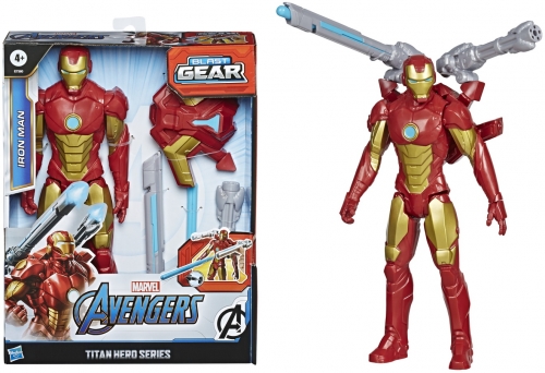 AVENGERS FIGURINA TITAN HERO BLAST GEAR: IRON MAN 30CM HASBRO