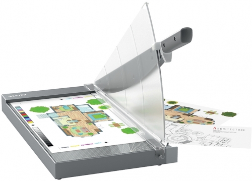 Ghilotina Office Pro Precision, A3, 25 coli, laser indicator inclus, gri Leitz