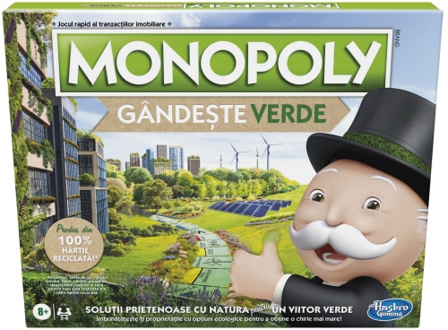 Joc de societate Monopoly Go Green, limba romana, Hasbro